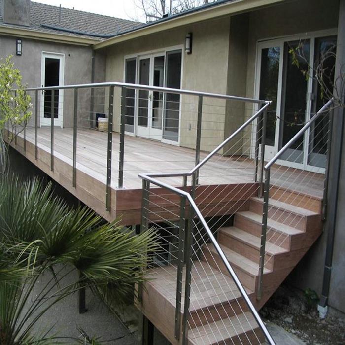 Modern custom stainless steel balustrade